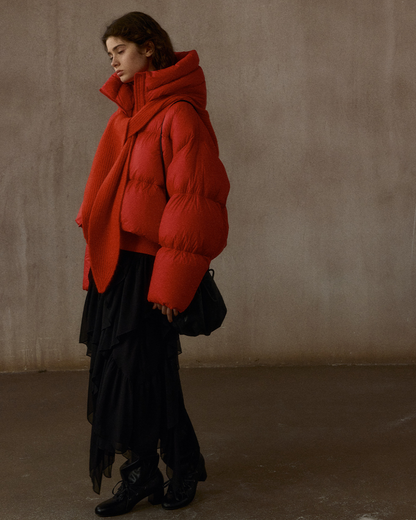 ショートフーディーダウンコート 10304