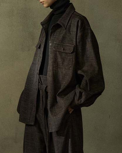 ツーカラーポケットシャツ 10219