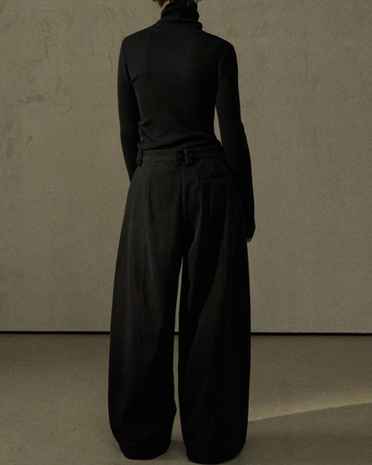 ハイウエストプリーツカーブパンツ 10224