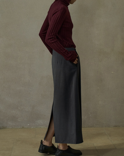 バックスリットラップロングスカート 10203