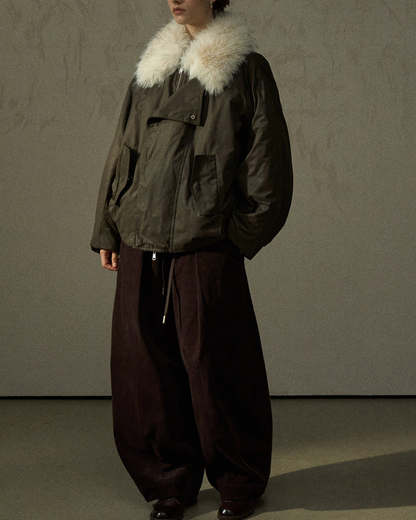 ファーカラージッパーオーバージャケット 10290