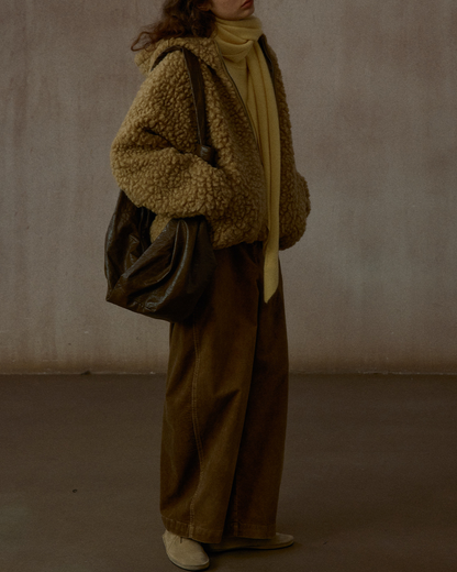 フーディーボアオーバージャケット 10326