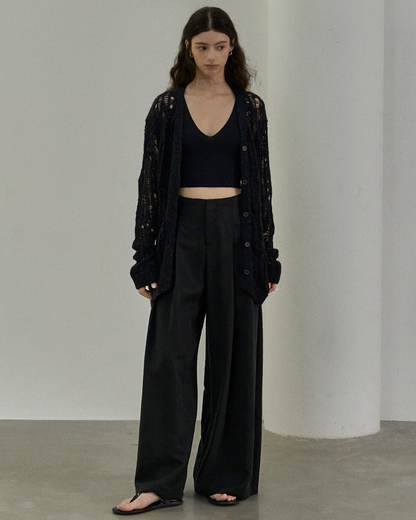 シャープラインメッシュカーディガン 10471