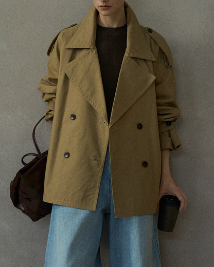 ダブルブレストミディジャケット 10221