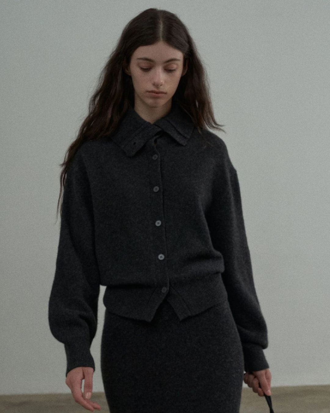 ツーウェイハイネックウォームニットカーディガン 10341