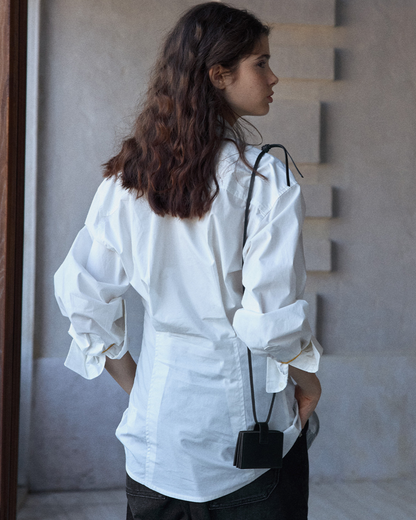 ウエストタックロングブラウス 10165