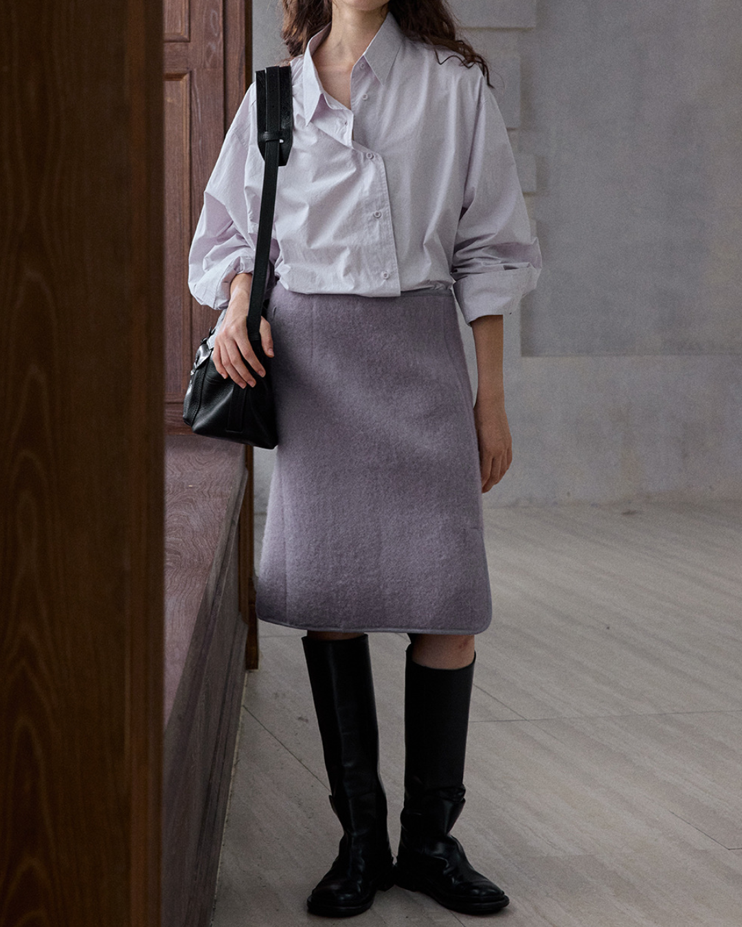 ハイウエストサイドスリットストレートスカート 10232