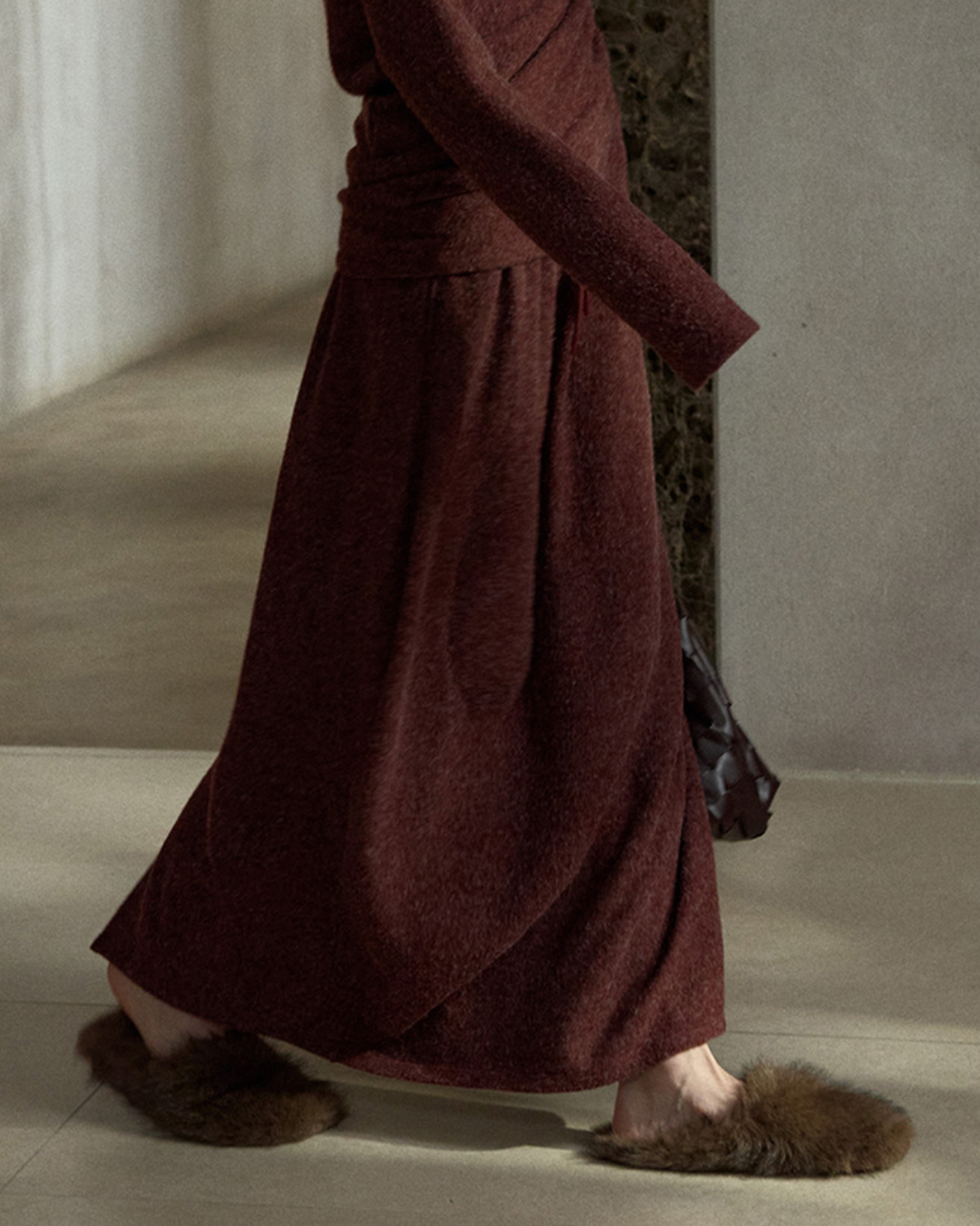 スリットロングニットスカート 10487