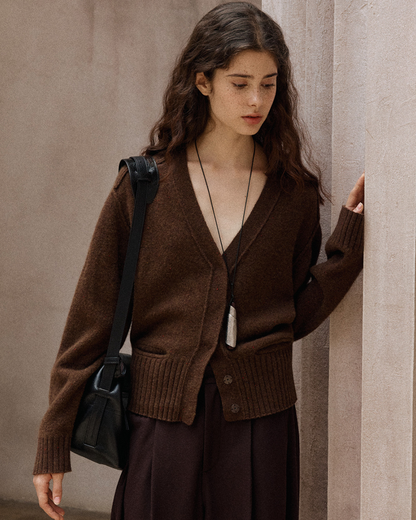 スリークショートニットカーディガン 10378