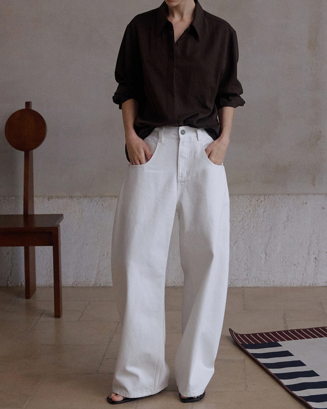 ウオッシュシミターデニムパンツ 10230