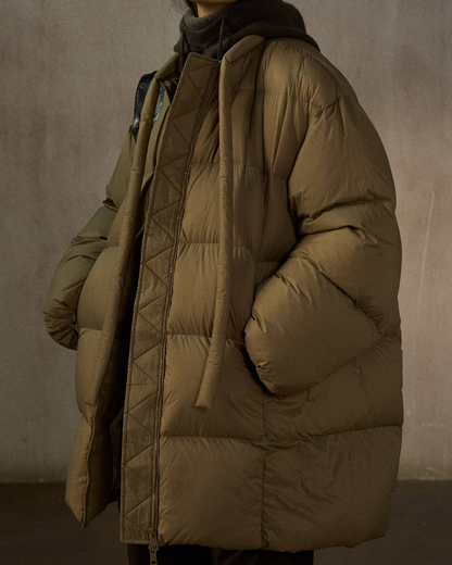 クルーネックミディストラップコート 10272