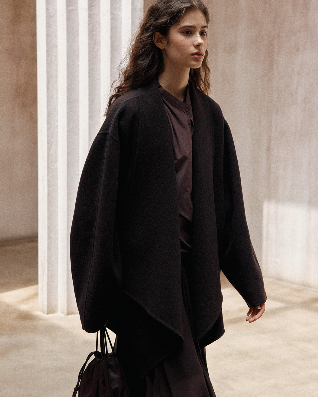 ビッグカラーデザインロングジャケット 10170