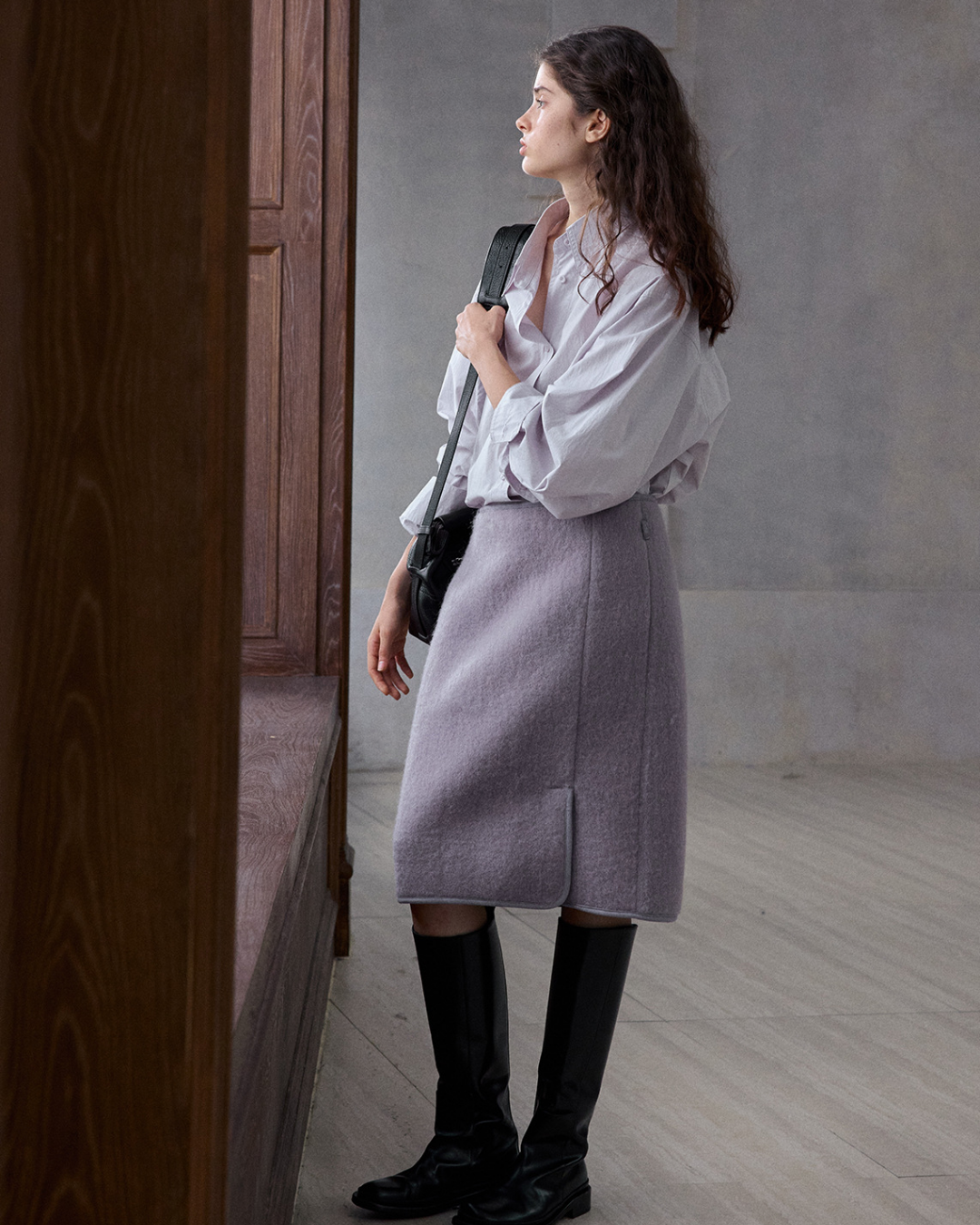 スタンダードカラーオーバーサイズウオッシュドシャツ 10327