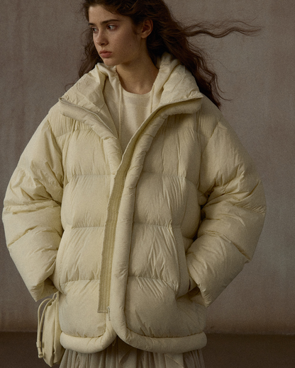 スタンドカラーシンプルミディコート 10306