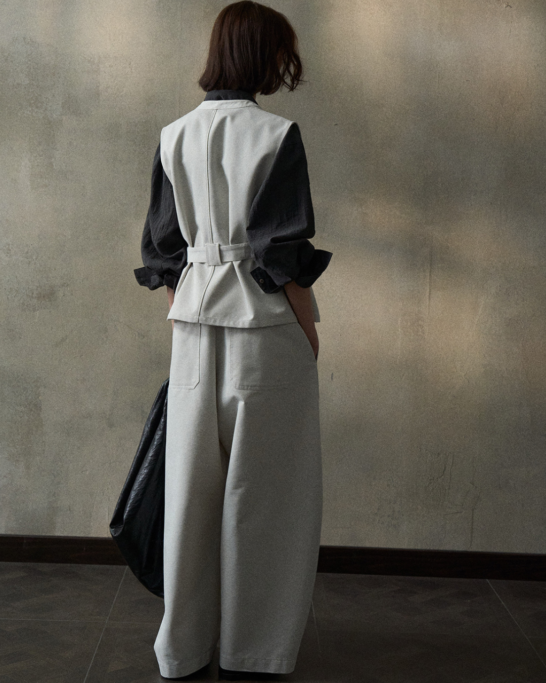 デニムライクストラップVネックベスト 10347