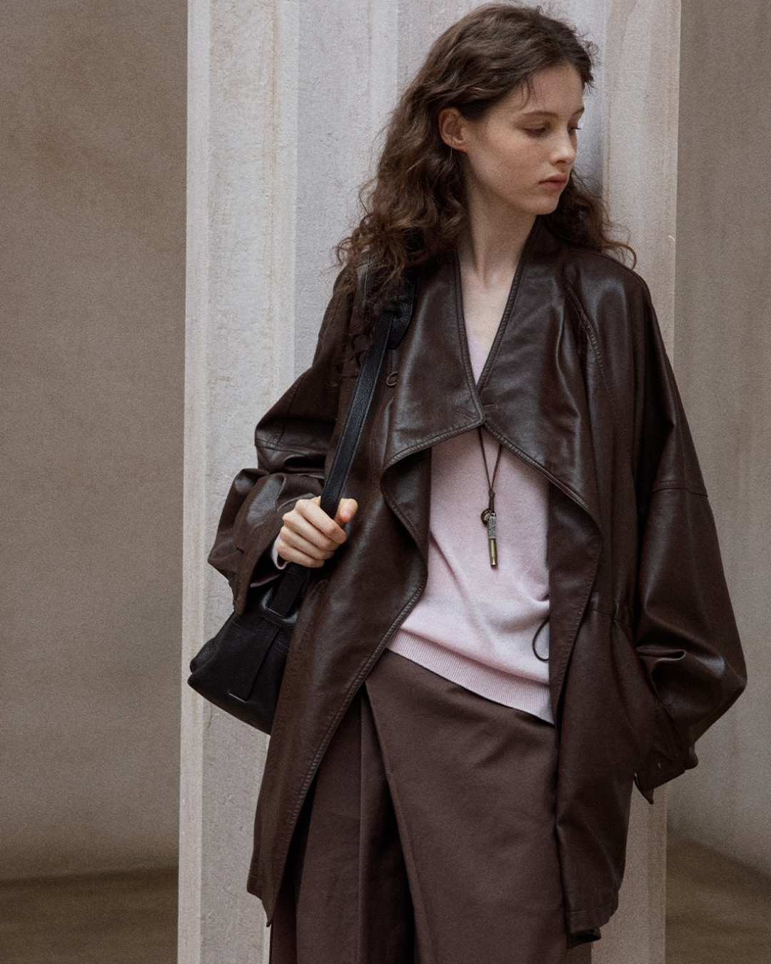 スタンドカラーダークフォルムジャケット 10338