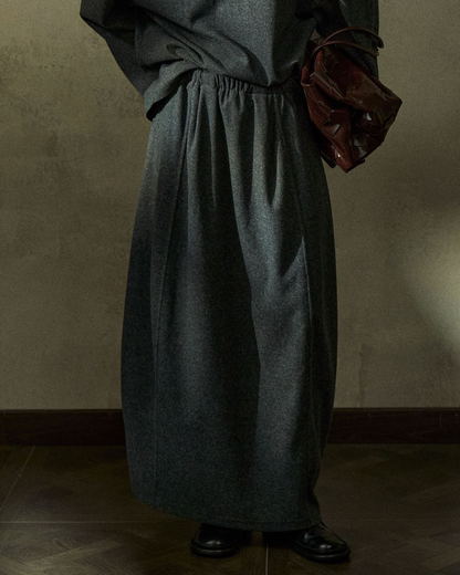 ウエストゴムロングルーズスカート 10215