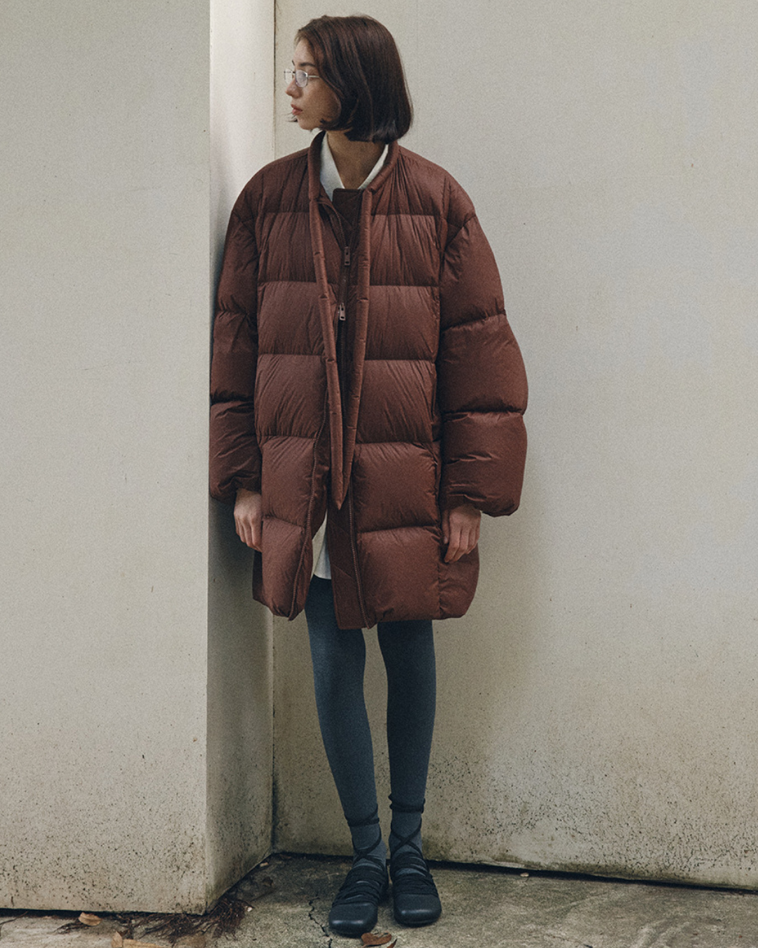 ミディストラップダウンコート 10375