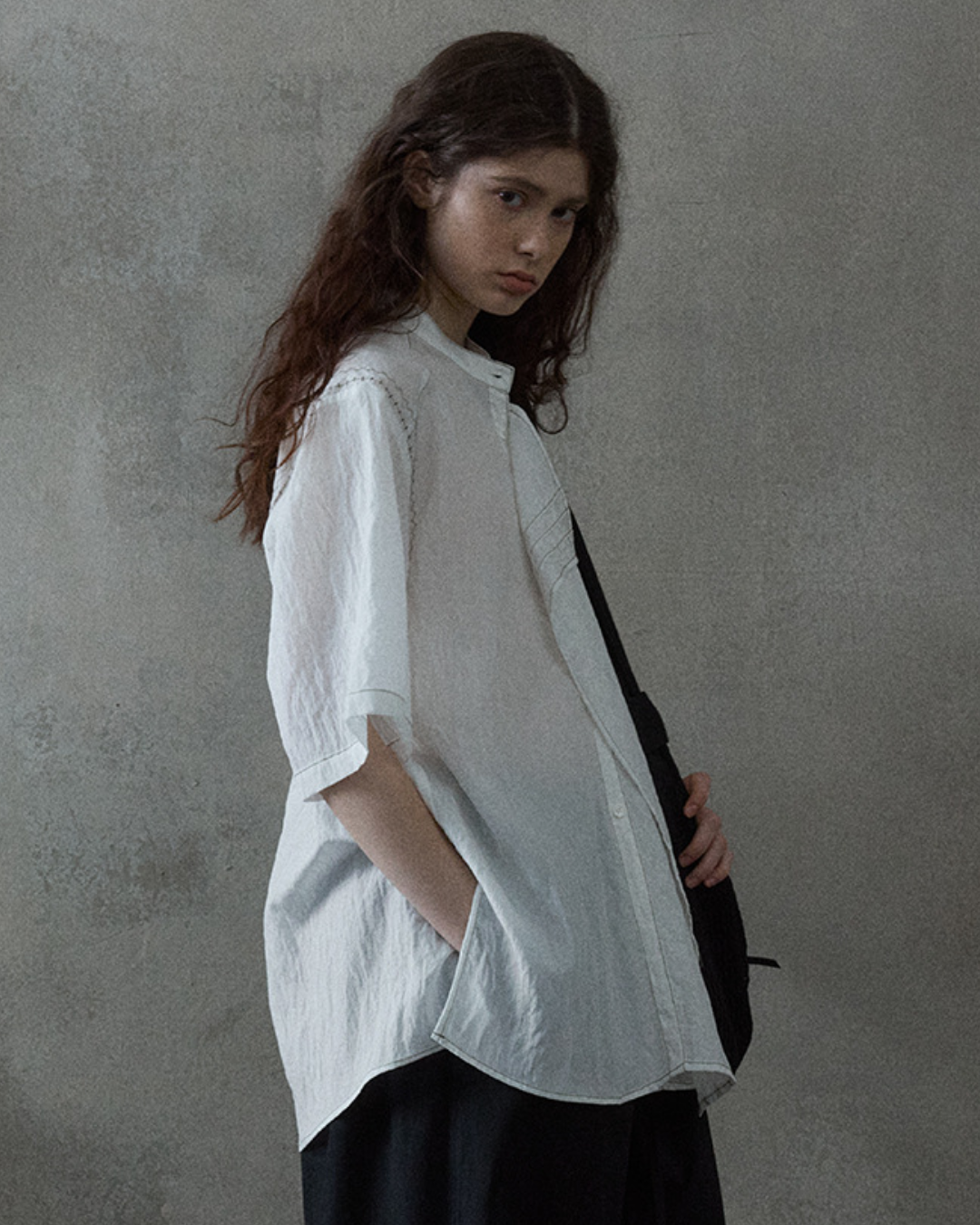 シャープカラーブラウス 10507