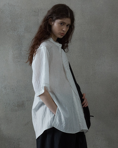 シャープカラーブラウス 10507