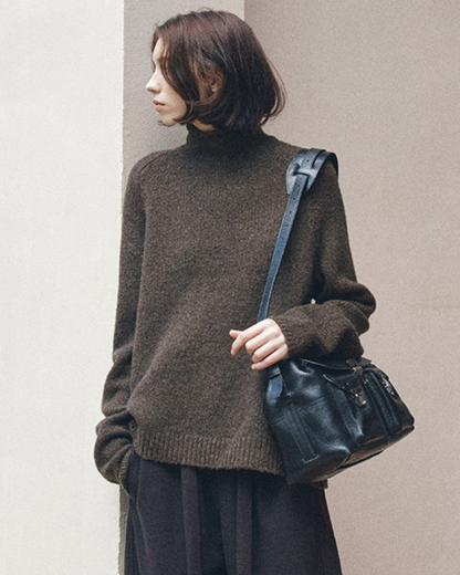 スリークハイネックトッププルオーバー 10377