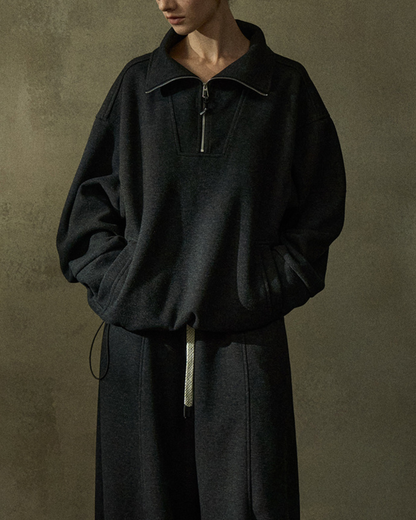 【セットアップ可能】ハーフジッパースウェットプルオーバー 10211