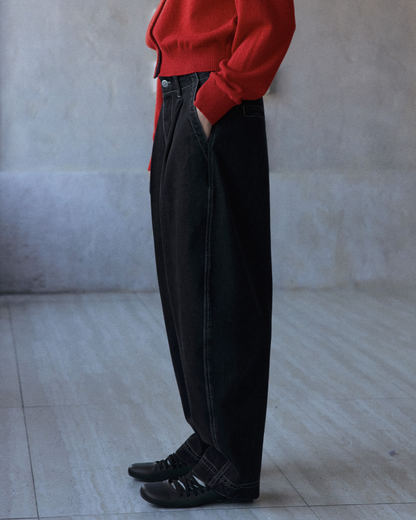 タックカーブデニムパンツ 10141