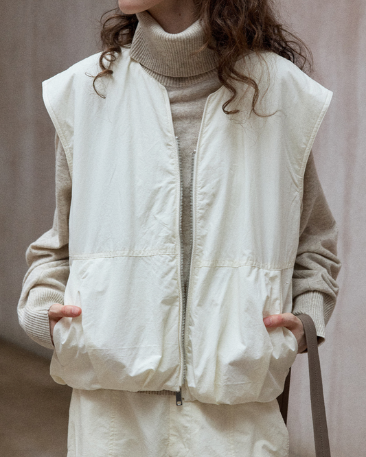 レイヤードジッパーベスト 10181