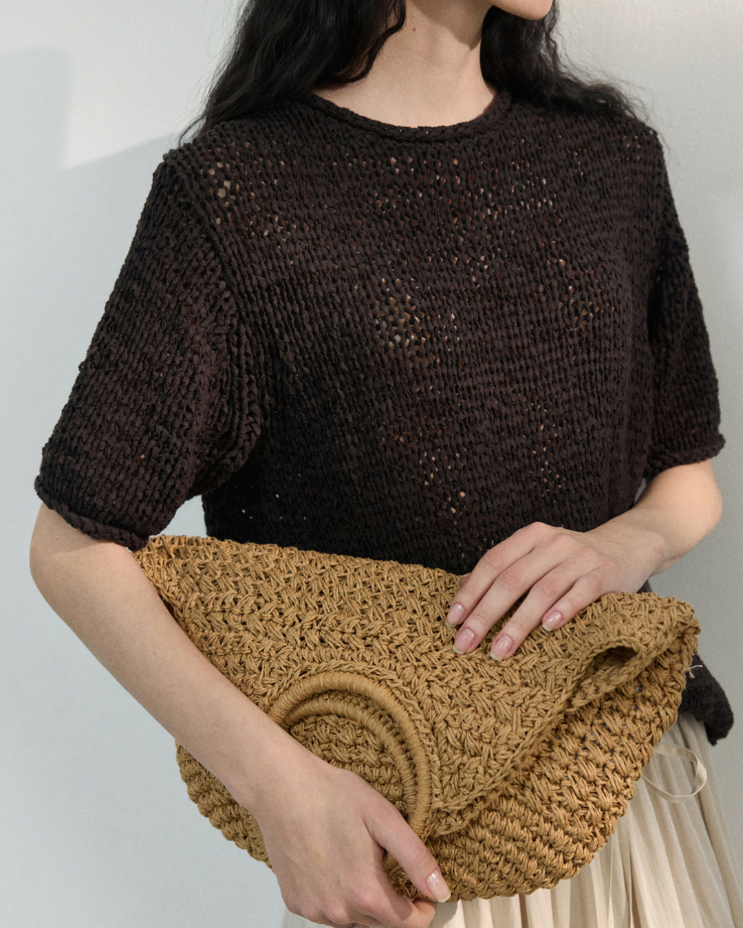 ハーフスリーブストラクチャーニット 10451