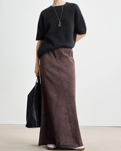 アシンメトリーデザインフレアロングスカート 10331