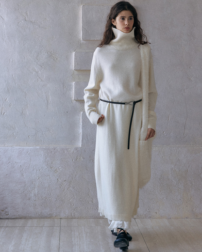 ハイカラーニットワンピース 10175