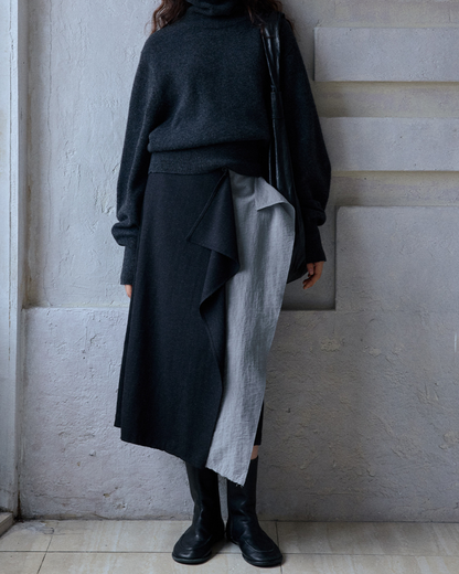 イレギュラーラップロングスカート 10184