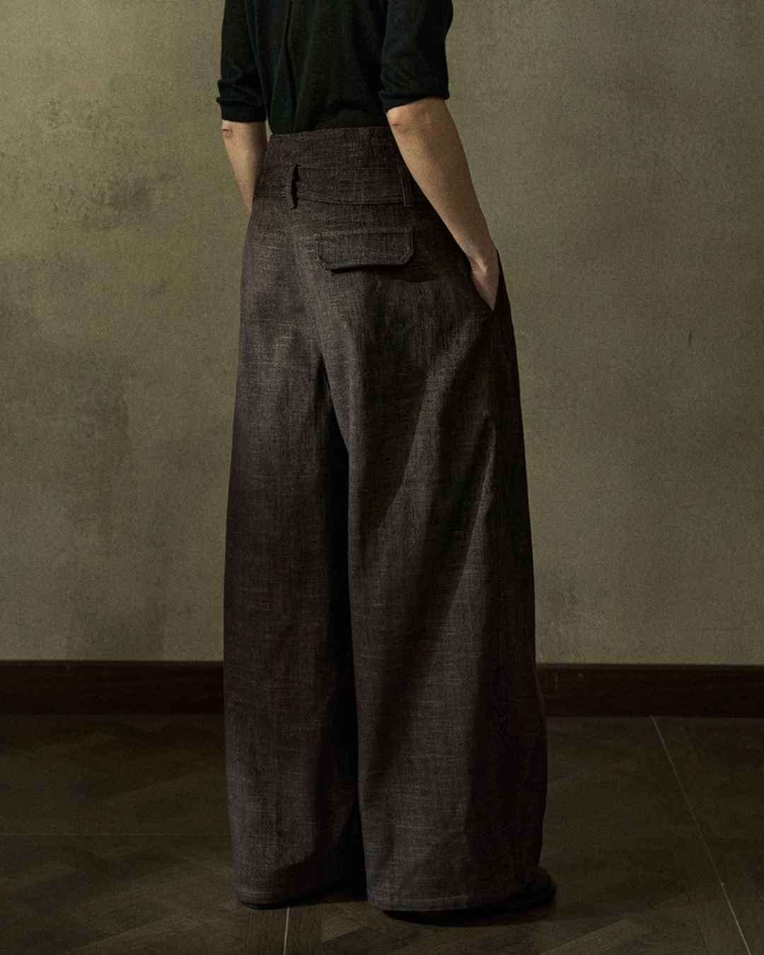 ツーカラーストラップカジュアルパンツ 10222