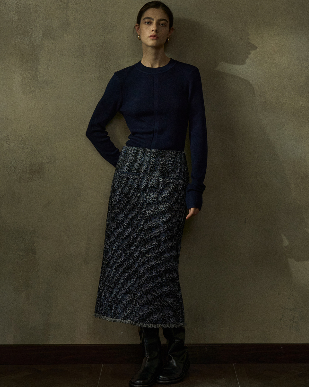 モノフォーム スリットツイードスカート 10442
