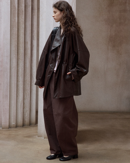 スタンドカラーダークフォルムジャケット 10338