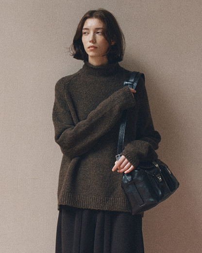 スリークハイネックトッププルオーバー 10377