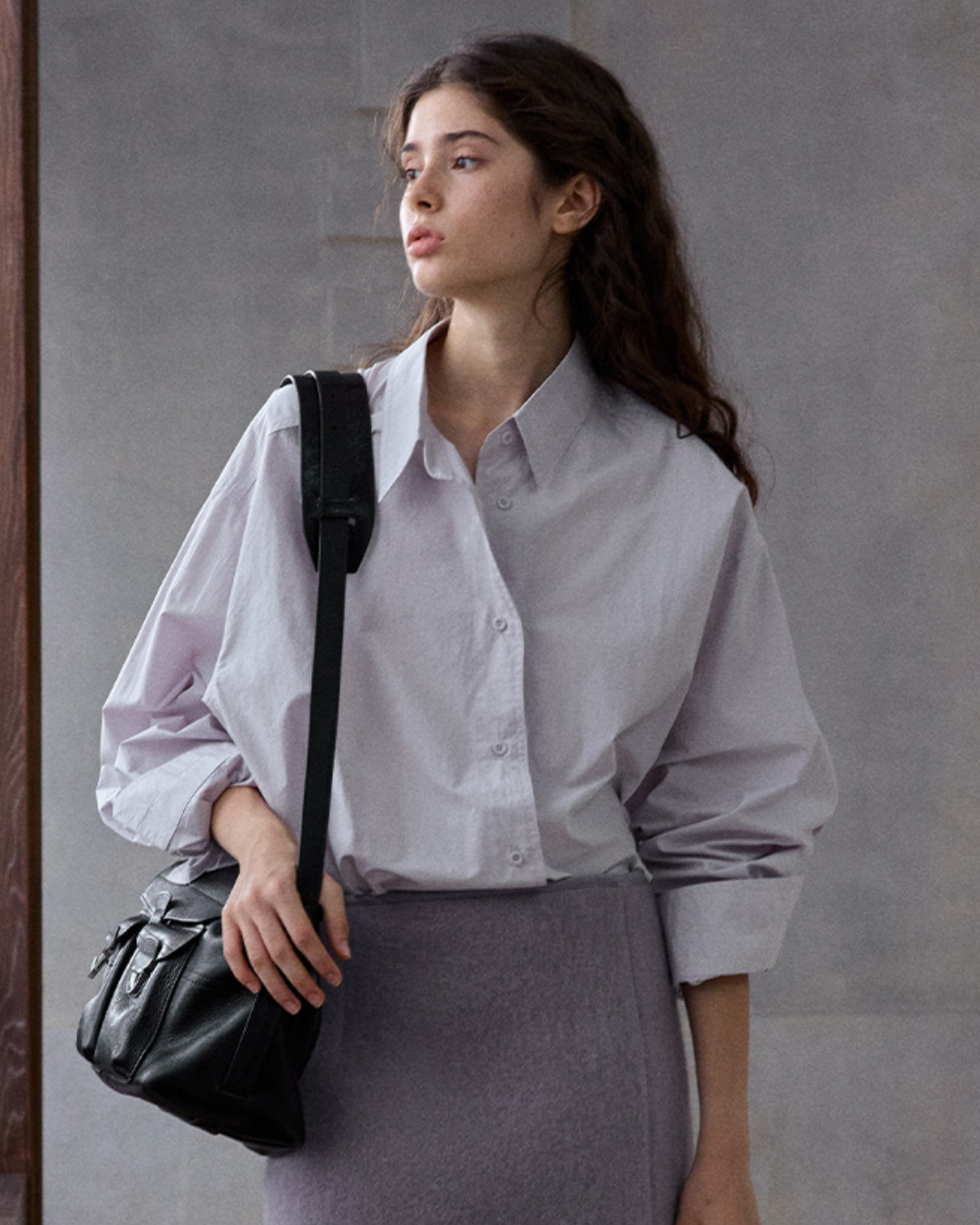 スタンダードカラーオーバーサイズウオッシュドシャツ 10327