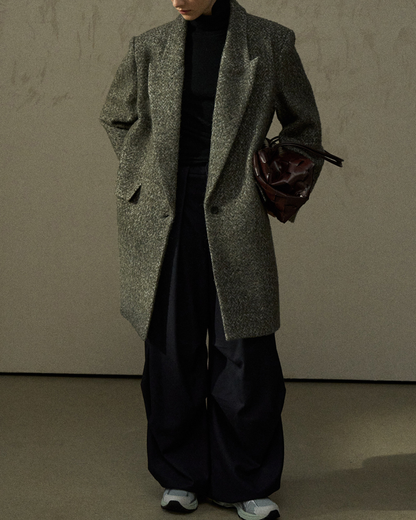 ヘリンボーンミディコート 10259