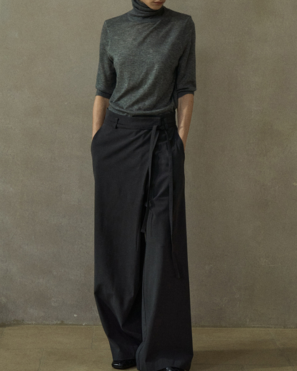 ハイウエストラップカジュアルパンツ 10209