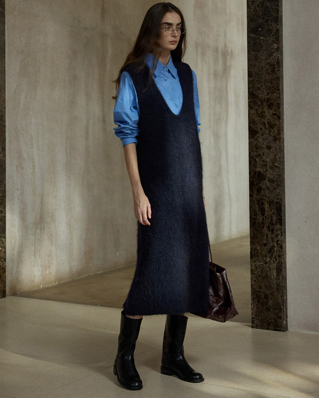 クリーンラインVネックワンピ 10403