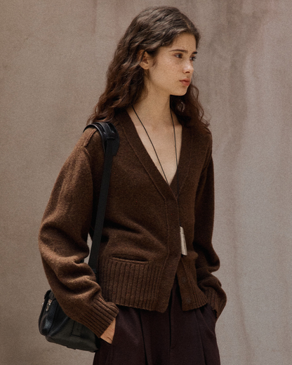 スリークショートニットカーディガン 10378