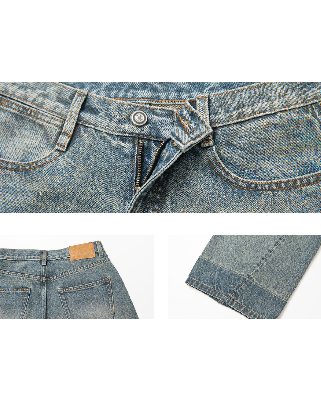 ハイウエストシミターデニムパンツ 10217