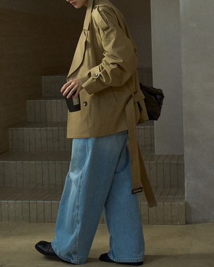 ダブルブレストミディジャケット 10221