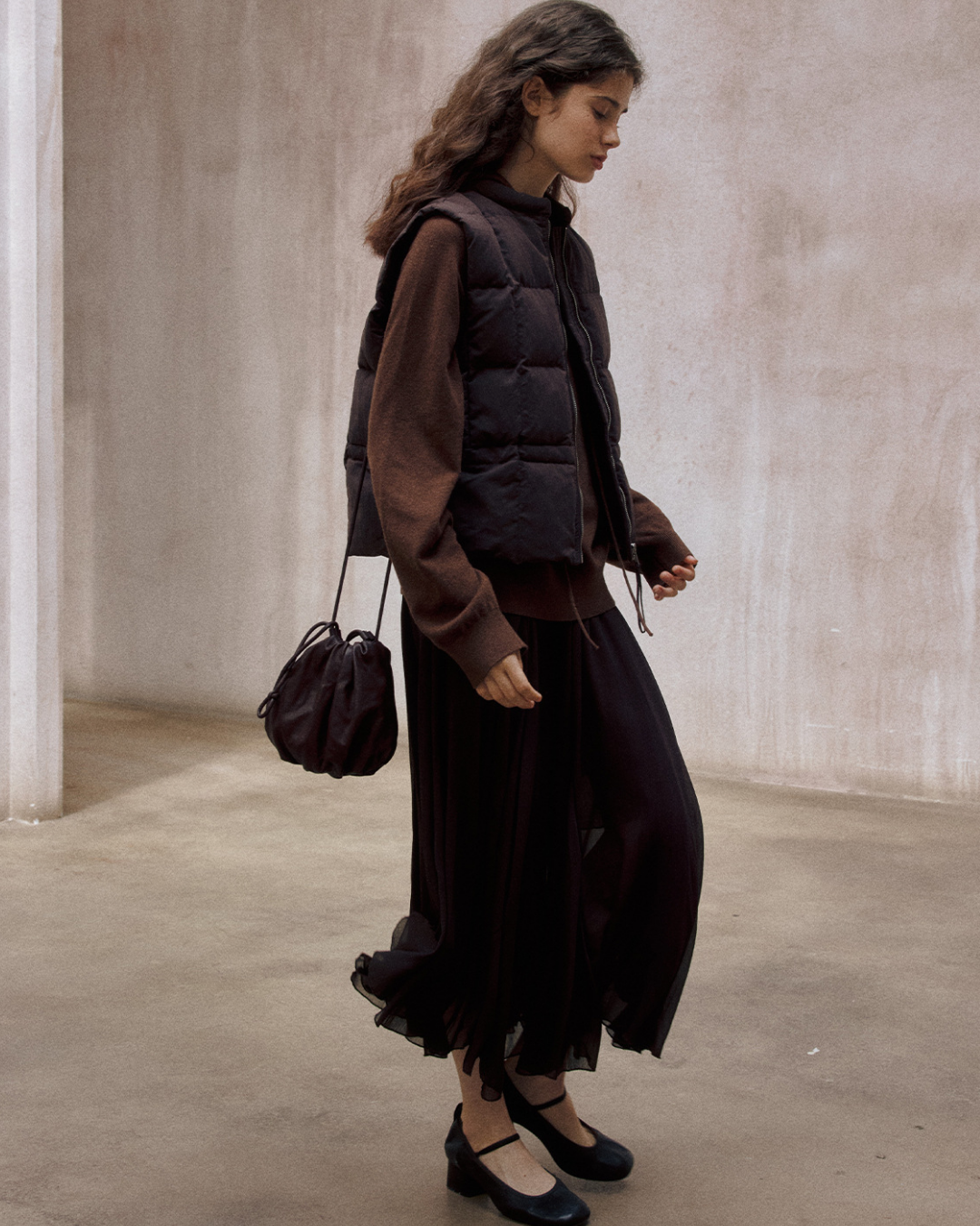 ラグランスリーブフーディーウォームトーンニットプルオーバー 10151