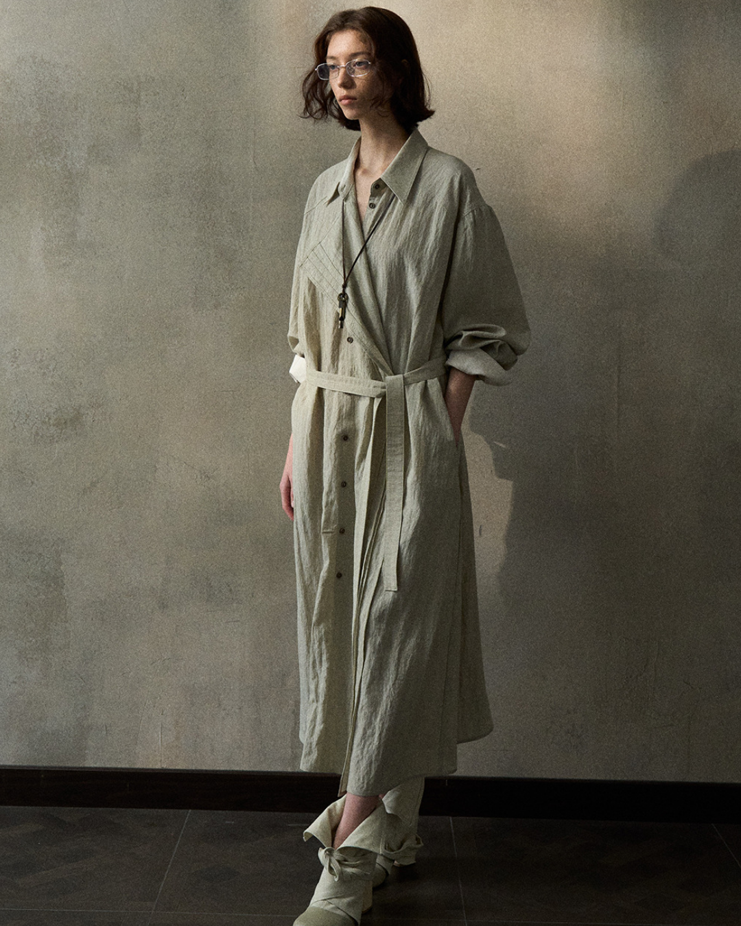 アシメノワールシャツワンピース 10344