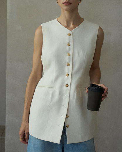 シャープVネックベスト 10441