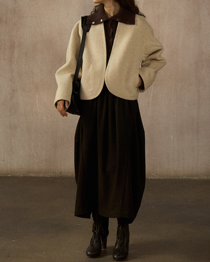 ノーカラーショートジャケット 10245