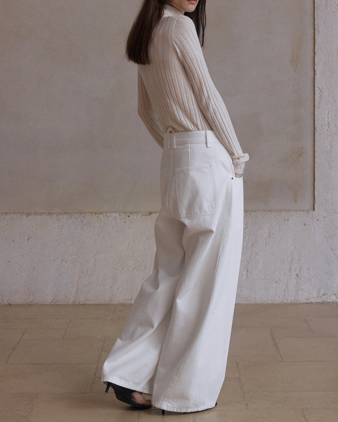 ウオッシュシミターデニムパンツ 10230