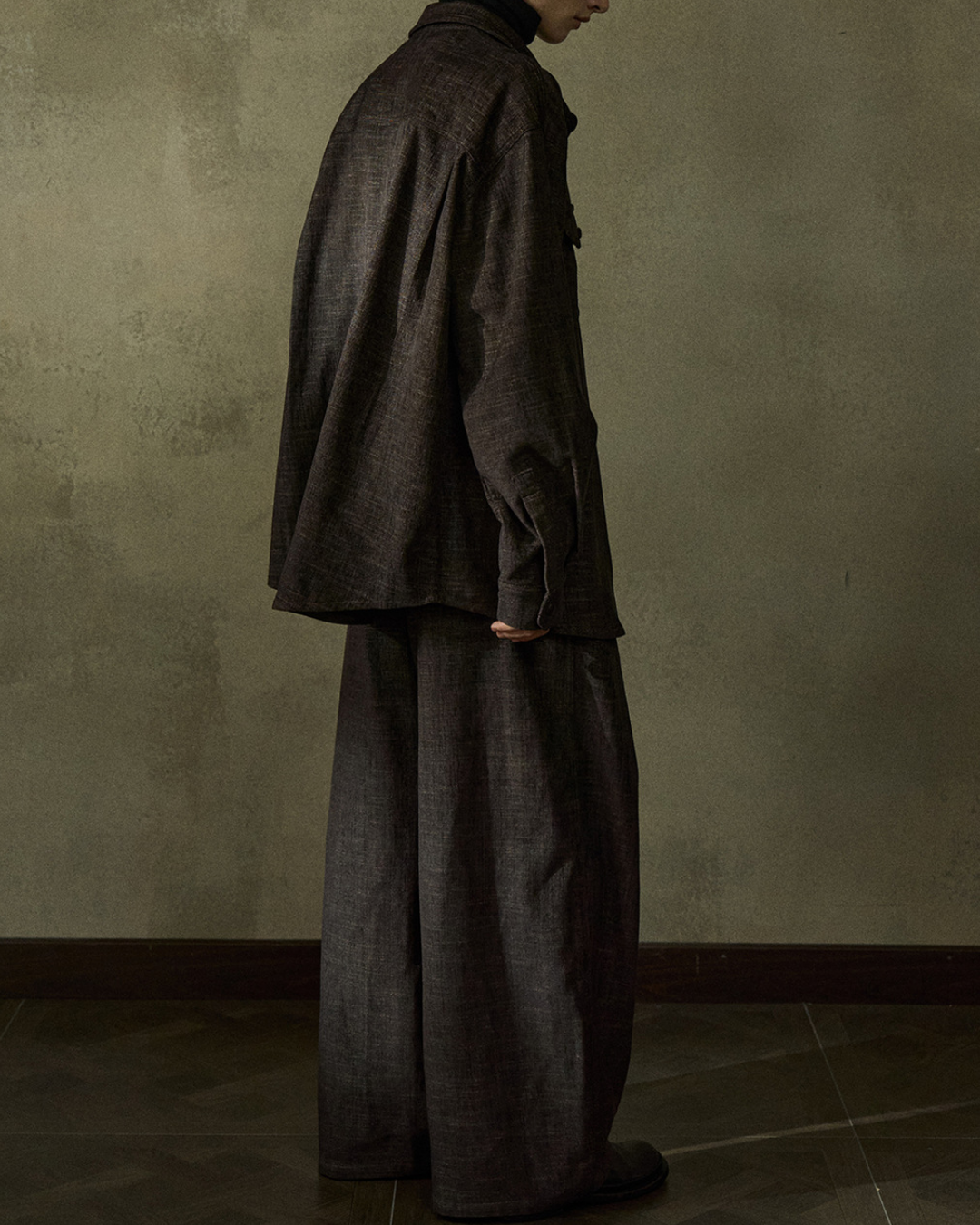 ツーカラーポケットシャツ 10219