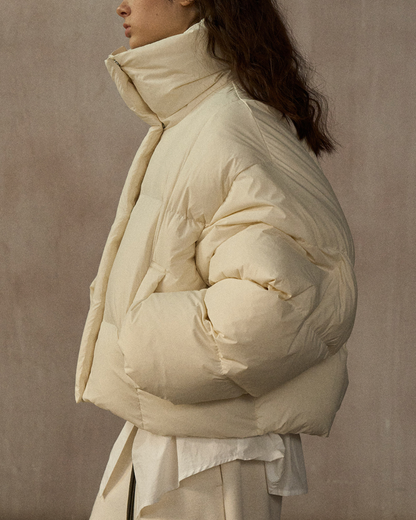 スタンドカラーショートダウンコート 10273